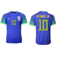 Koszulka piłkarska Brazylia Neymar Jr #10 Strój wyjazdowy MŚ 2022 tanio Krótki Rękaw